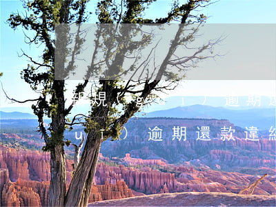 新規(guī)逾期還款違約責任(新規(guī)逾期還款違約責任)