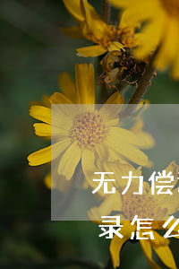 无力偿还贷款会计分录(无力偿还贷款会计分录怎么做)