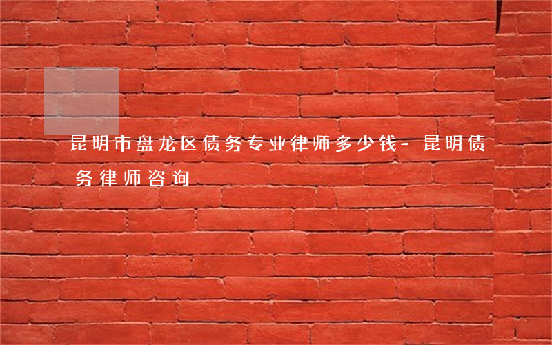 昆明市盘龙区债务专业律师多少钱-昆明债务律师咨询
