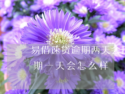 易借速贷逾期两天会打联系人么(易借速贷逾期一天会怎么样)