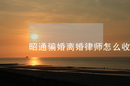 昭通骗婚离婚律师怎么收费