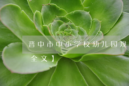 晋中市中小学校幼儿园规划建设条例最新【全文】