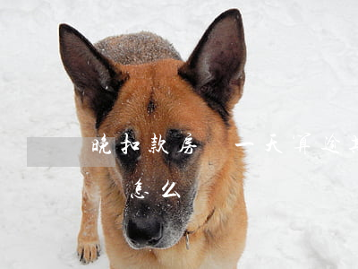 晚扣款房貸一天算逾期嗎(房貸扣款晚了一天會怎么樣)