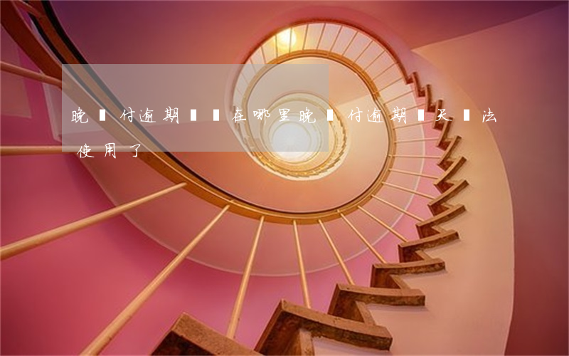晚點付逾期記錄在哪里 晚點付逾期兩天無法使用了