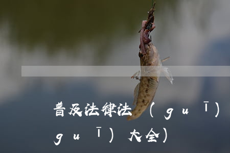 普及法律法規(guī)(中國法律法規(guī)大全)