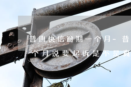 普惠快信逾期一个月-普惠快信逾期了29个月说要起诉是不是真的