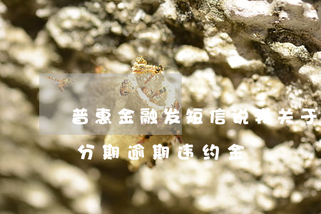 普惠金融发短信说我关于分期违约一案（普惠分期逾期违约金）