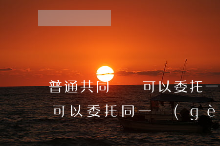 普通共同訴訟可以委托一名律師嗎(共同被告可以委托同一個(gè)律師嗎)