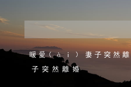 暖愛(ài)妻子突然離婚(暖愛(ài)妻子突然離婚)