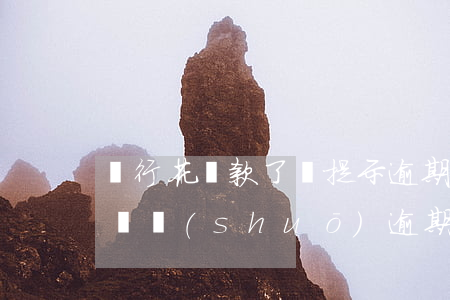暢行花還款了還提示逾期(暢行花還款了怎么還說(shuō)逾期了)