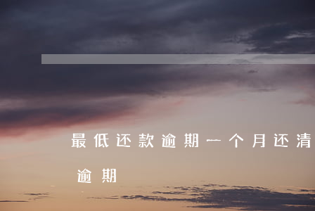 最低还款逾期一个月(还清了最低还款是不是逾期)