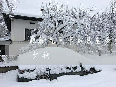 最新信用卡利息是多少(最新信用卡利息是多少钱)