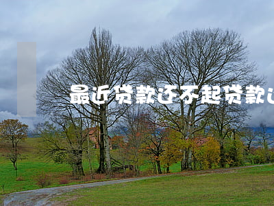最近贷款还不起 贷款还不起该怎么办