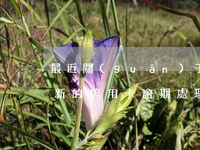 最近關(guān)于信用卡逾期的新聞(最新的信用卡逾期處理)