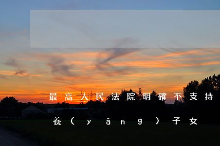 最高人民法院：明確不支持有家庭暴力一方撫養(yǎng)子女