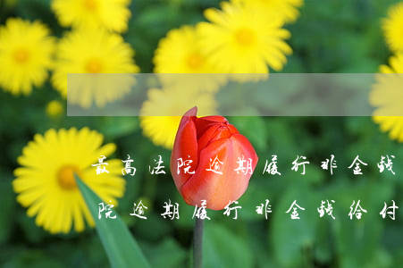 最高法院逾期履行非金钱给付义务-最高法院逾期履行非金钱给付义务吗