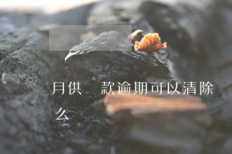 月供貸款逾期可以清除嗎(房貸月供逾期會怎么樣)