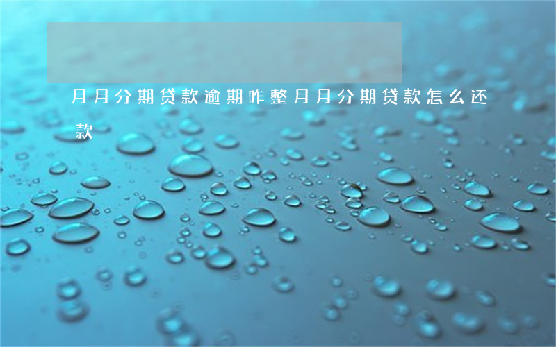 月月分期贷款逾期咋整(月月分期贷款怎么还款)