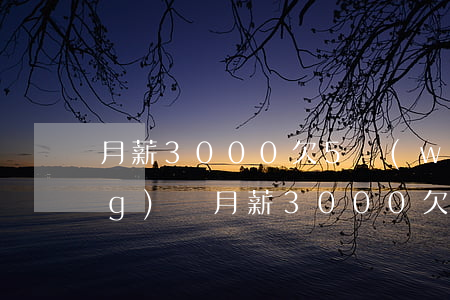 月薪3000 欠5萬(wàn)網(wǎng)貸(月薪3000欠款5萬(wàn))