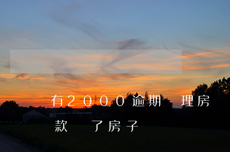 有2000逾期辦理房貸(逾期90天以上貸款買了房子)