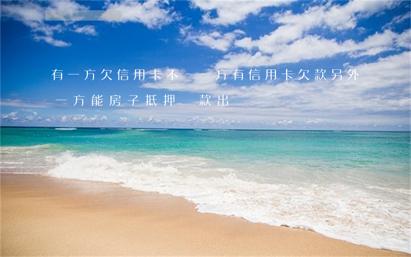 有一方欠信用卡不還(一方有信用卡欠款另外一方能房子抵押貸款出嗎)