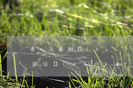 有一次逾期會(huì)影響個(gè)人征信報(bào)告-有一次逾期會(huì)影響個(gè)人征信報(bào)告嗎