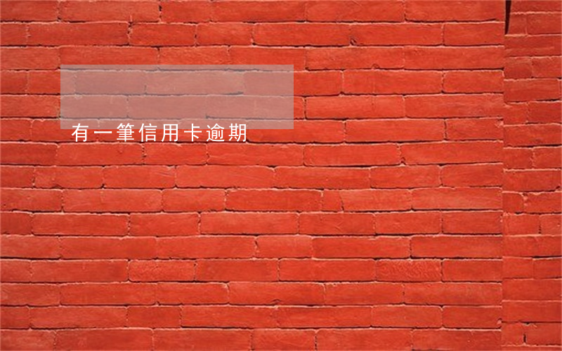 有一筆信用卡逾期