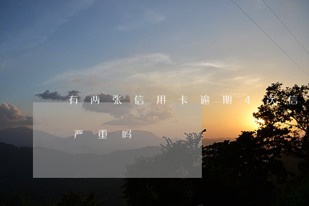 有两张信用卡逾期4次(信用卡连续逾期两次严重吗)