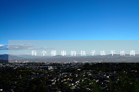 有个懂事的孩子该不该离婚(过于懂事的孩子)