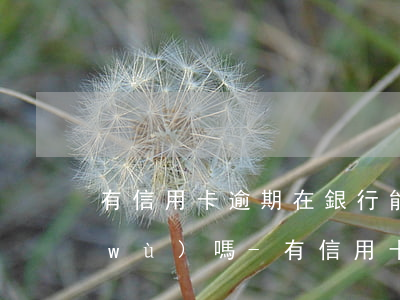 有信用卡逾期在銀行能辦理業(yè)務(wù)嗎-有信用卡逾期在銀行能辦理業(yè)務(wù)嗎知乎