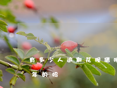 有多少人逾期花呗借呗的(有人借借呗逾期一年的吗)