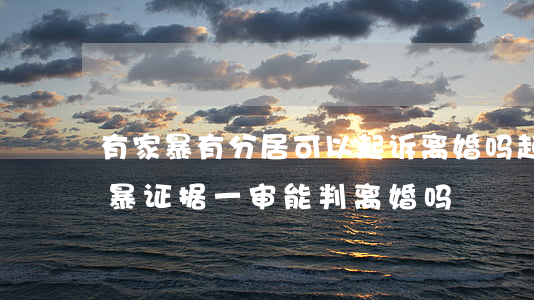 有家暴有分居可以起诉离婚吗(起诉离婚有家暴证据一审能判离婚吗)