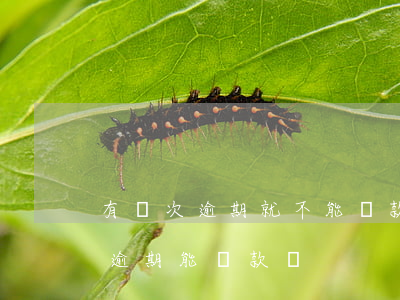 有幾次逾期就不能貸款了(連續(xù)三次逾期能貸款嗎)