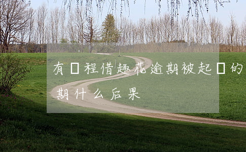 有攜程借趣花逾期被起訴的老哥嗎 借去花逾期什么后果