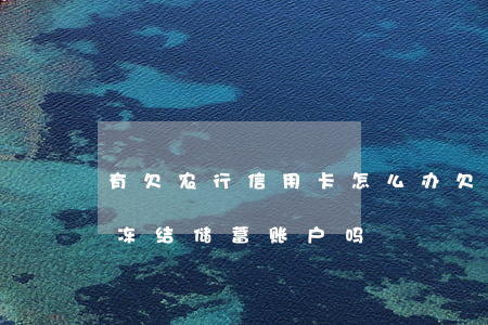 有欠农行信用卡怎么办(欠农业银行信用卡会冻结储蓄账户吗)