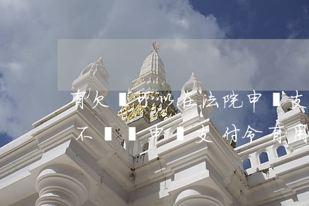 有欠條可以在法院申請支付令嗎(有欠條對方不還錢申請支付令有用嗎)