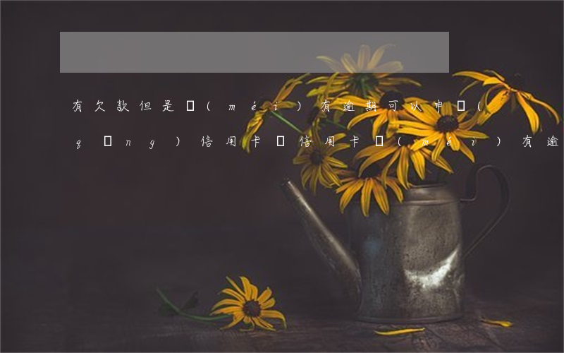 有欠款但是沒(méi)有逾期可以申請(qǐng)信用卡嗎（信用卡沒(méi)有逾期有利息）