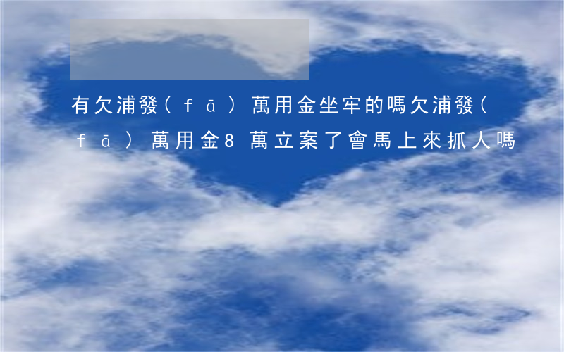 有欠浦發(fā)萬用金坐牢的嗎(欠浦發(fā)萬用金8萬立案了會馬上來抓人嗎)