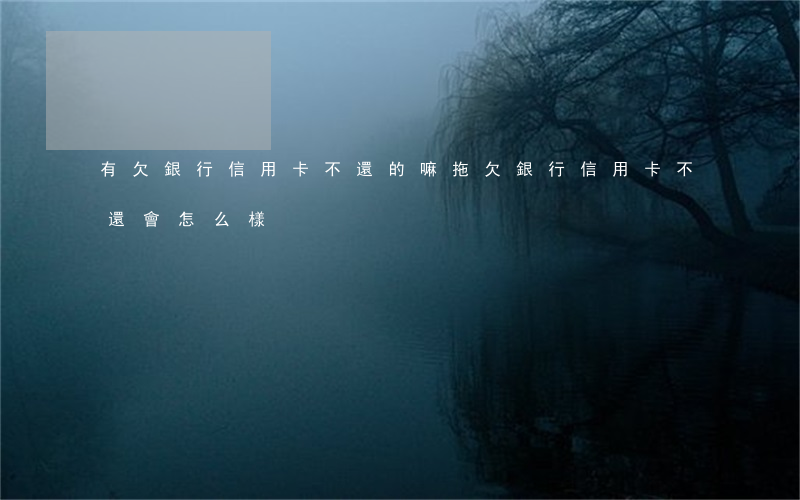 有欠銀行信用卡不還的嘛(拖欠銀行信用卡不還會怎么樣?)