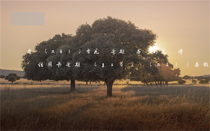 有沒(méi)有花唄逾期辦房貸的(花唄借唄信用卡逾期過(guò),買(mǎi)房能貸款嗎)