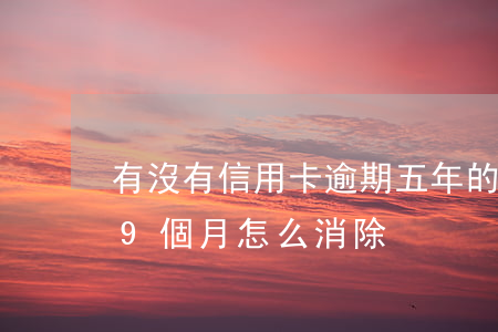 有沒有信用卡逾期五年的（信用卡5年逾期29個月怎么消除）