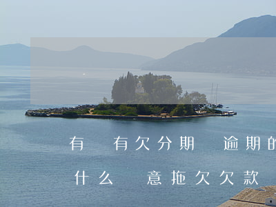 有沒有欠分期樂逾期的人(分期樂逾期久了,說什么惡意拖欠欠款)