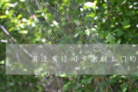 有没有信用卡逾期上门的（信用卡逾期上门拍照认证）