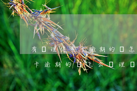 有處理信用卡逾期的嗎怎么辦理(有處理信用卡逾期的嗎怎么辦理銀行卡)