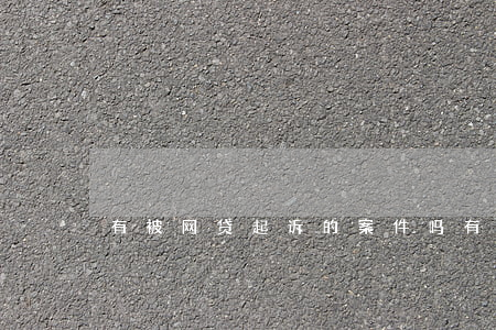 有被网贷起诉的案件吗（有被网贷起诉的）