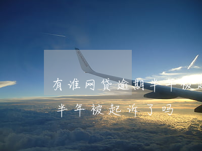 有谁网贷逾期半年被起诉了吗(有谁网贷逾期半年被起诉了吗)