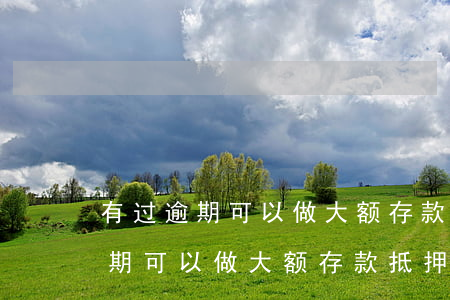 有过逾期可以做大额存款抵押贷吗-有过逾期可以做大额存款抵押贷吗知乎