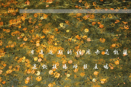 有过逾期的信用卡还能提额度吗（信用卡逾期过能提临时额度吗）
