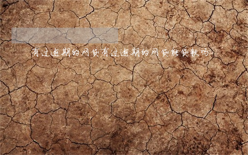 有过逾期的网贷(有过逾期的网贷能贷款吗)