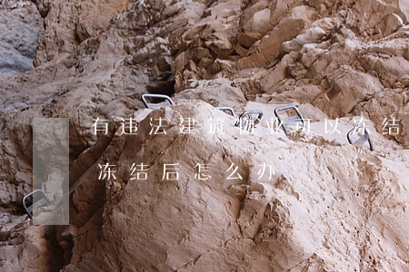 有违法建筑物业可以冻结房产吗(违建房产被冻结后怎么办)